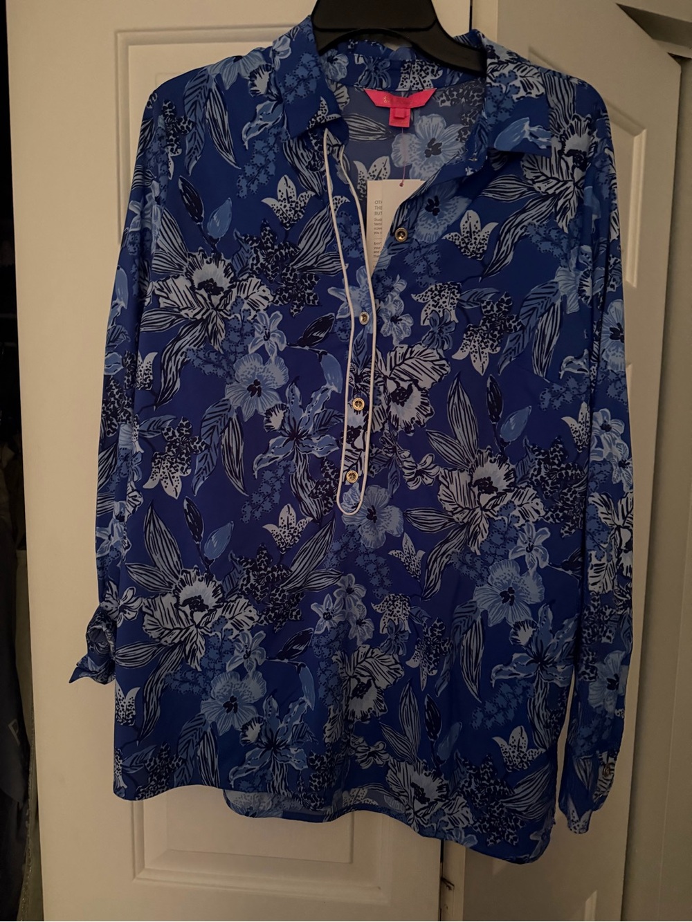 Lilly Pulitzer alba blue cruisin together gavana 50 plus tunic large NWT